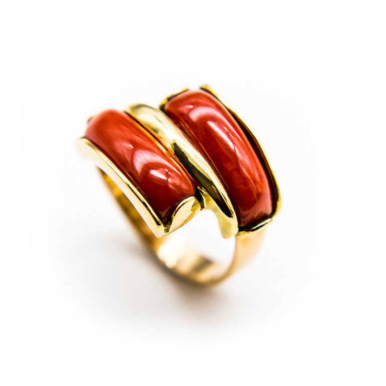 orobriz carmen joyeria sevilla coral oro anillo