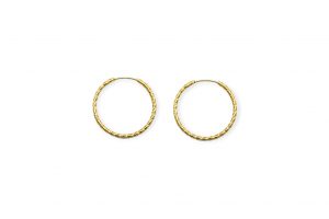 Pendientes argollas retorcidas