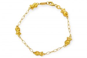 Pulsera oro amarillo ositos