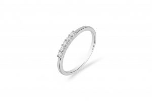 Anillo oro blanco 5 brillantes