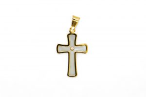 Cruz nácar circonita central