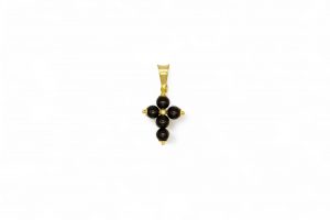 Cruz mini bolas onix