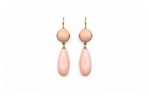 Pendientes coral rosa
