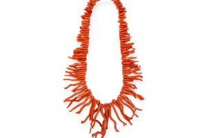 Collar oro coral ramas xxl