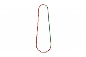 Collar coral y jade verde