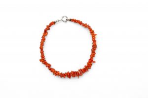 Pulsera tronquitos coral anaranjado