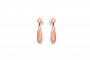 Pendientes coral rosa