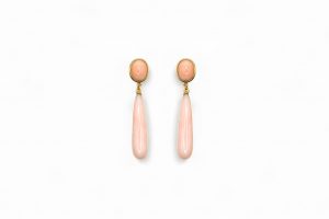 Pendientes coral rosa