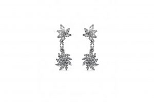 Pendientes plata circonita espiral lar