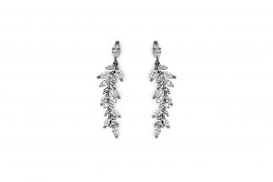 Pendiente plata circonitas racimo