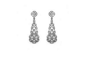 Pendientes largos circonita estilo antiguo