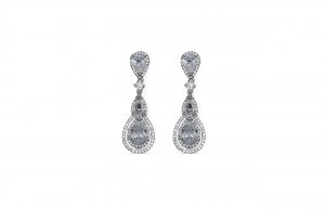 Pendientes novia circonita lágrimas