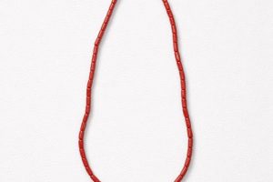 Collar coral tronco alargado 45cm
