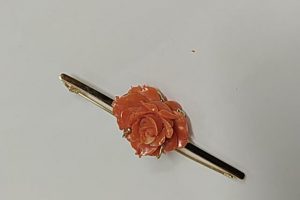 Alfiler-Broche rosa coral barra