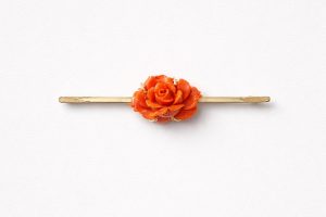 Alfiler-Broche rosa coral barra