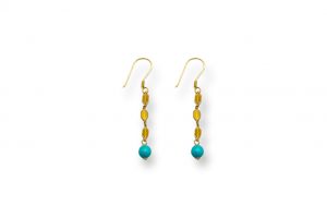 Pendientes de colgar turquesa