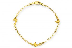 Pulsera oro de delfines