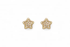 Pendientes oro estrella