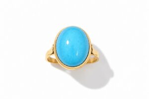 Anillo turquesa oval