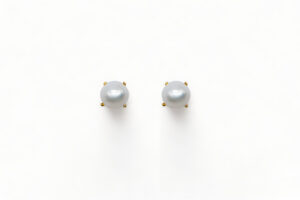 Pendientes perla 4 garras oro