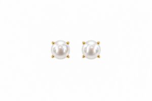 Pendiente perla 4 garras