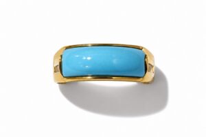 Anillo banda turquesa