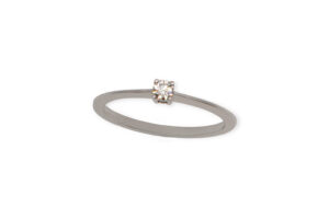 Anillo solitario diamante 4 garras