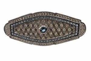 Alfiler-broche plata y circonitas