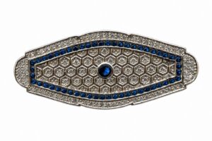 Alfiler-broche plata y circonitas