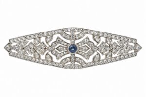 Alfiler-broche plata y circonitas