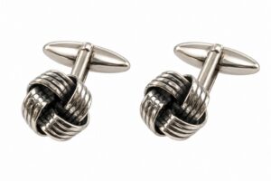 Gemelos plata nudo