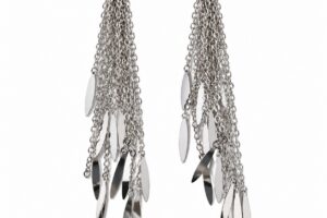 Pendientes plata italianos hojas