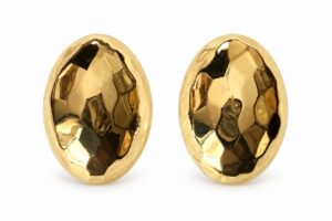 Pendientes plata italianos oval