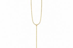 Collar italiano cadena topo con caida central