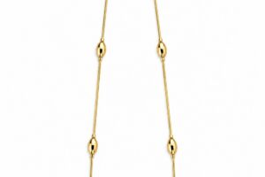 Collar italiano cadena topo con óvalos